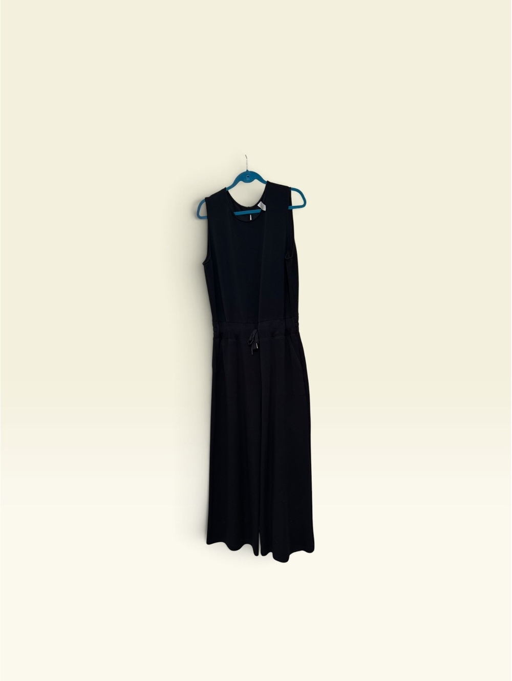 Spanx Black Sleeveless Jumpsuit with Drawstring Waist